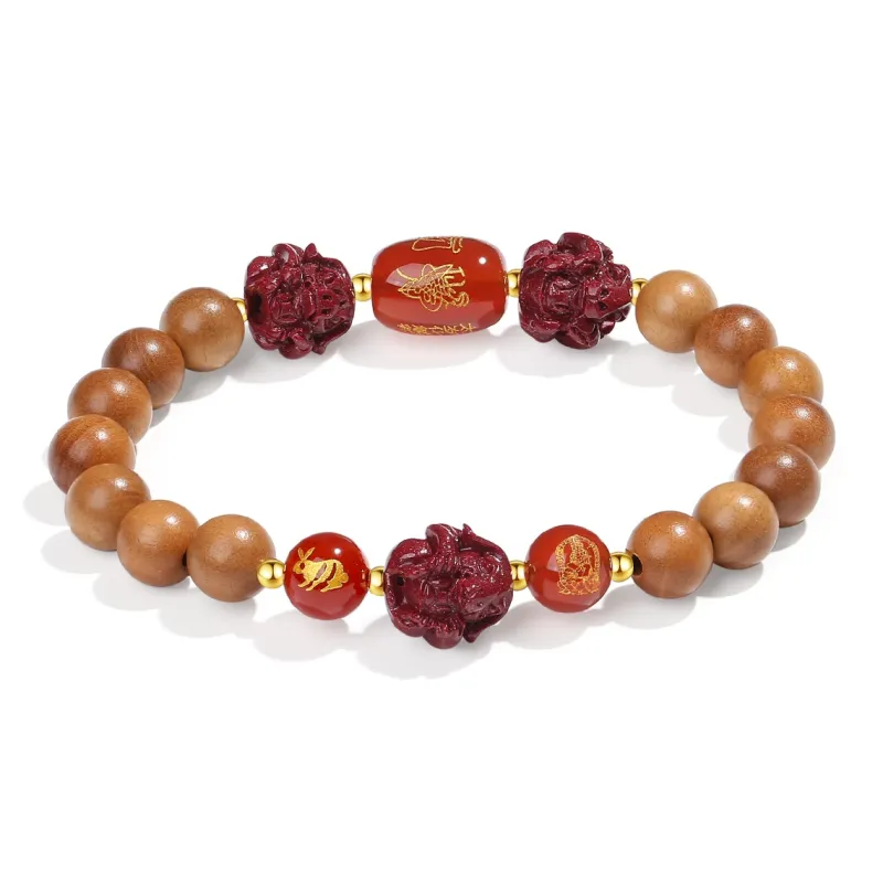 PUTUOSHANWENCHUANG Barbie Sandalwood Bracelets Unisex-7