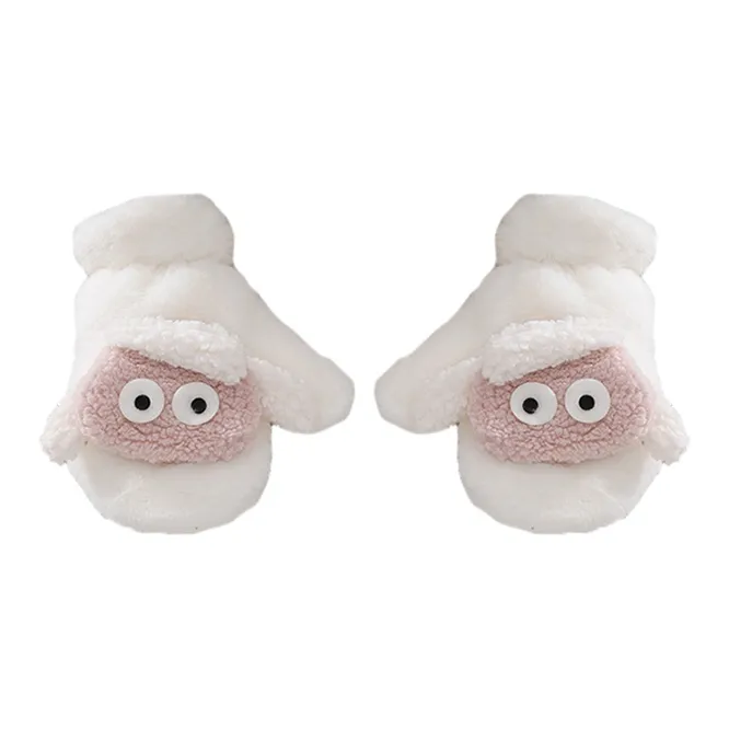 YUZHAOLIN Faux Rabbit Fur Knit Gloves Unisex-1