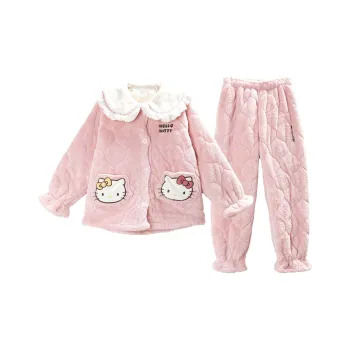 GUKOO x Hello Kitty Pajama Set Women's Heavenly Pink