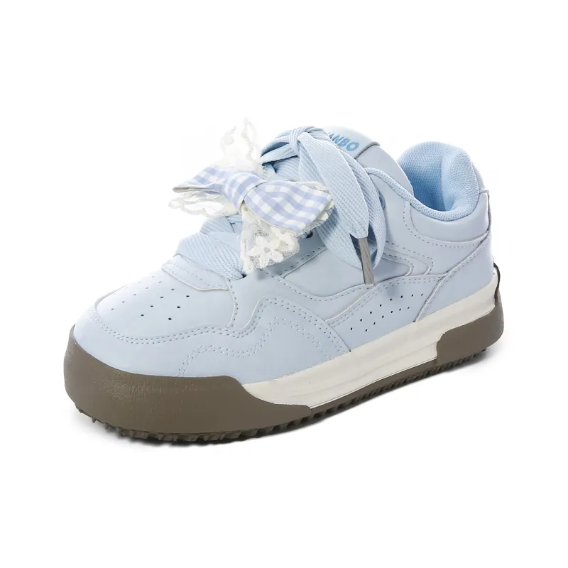 Lovely You Wear resistant And Lightweight Low Top Skateboard Shoes Women's Blue-13
