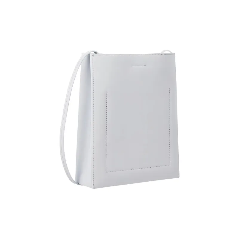 CALVIN KLEIN Leather Shoulder Bag Crossbody Bag Women's Arctic Ice Gray-2