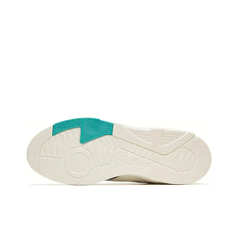 Anta Flame 3.0 Slip Resistant Cushioning Low Top Skateboard Shoes Men's White Green-4