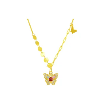 Heart Grass S925 Silver Necklaces Women's