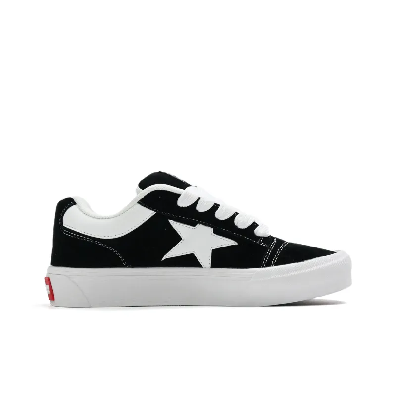 UNNCC Coverage Anti Slip And Wear Resistant Low Top Skateboard Shoes Unisex Black-1