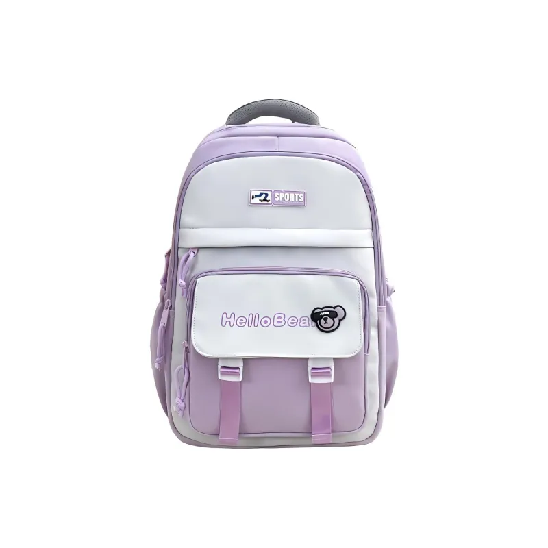 Yalu Nylon Backpack Unisex Black/Burgundy/Purple/Orange/Khaki/Lake Blue-5