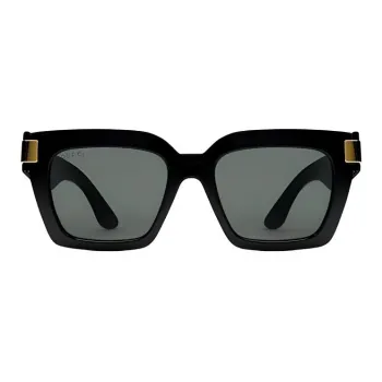 GUCCI Injection Molded Irregular Shape Sunglasses Women's Black