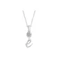 Plain Chain+Pendant+Crystal+Letter E