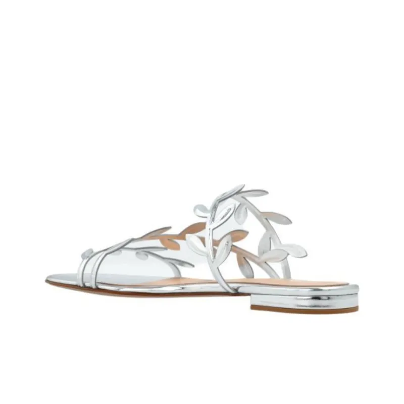 GIANVITO ROSSI Slide Slippers Women's Silver-4