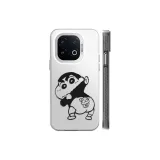 Transparent White-Black with Shin-Chan Pointing at Butt
