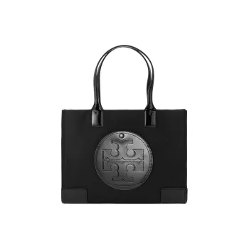 TORY BURCH Ella Patent Small Tote Black