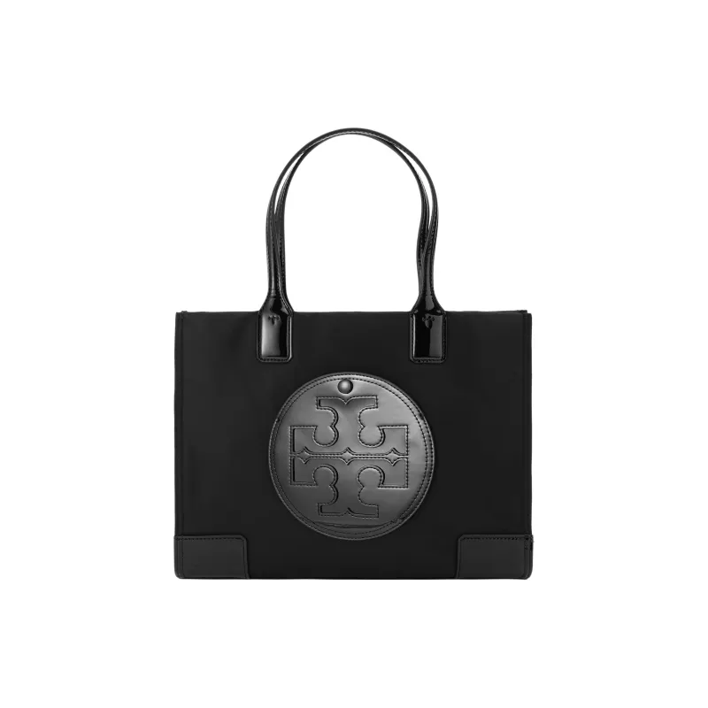 TORY BURCH Ella Patent Small Tote Black-0