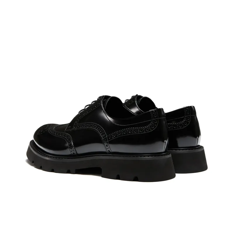 TRUFFAUT Brogues Small Leather Shoes Derby Shoes Men's Black-2