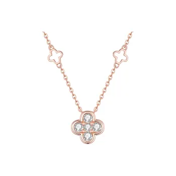Vcixyou 925 Sterling Silver Necklaces Women's Rose Gold