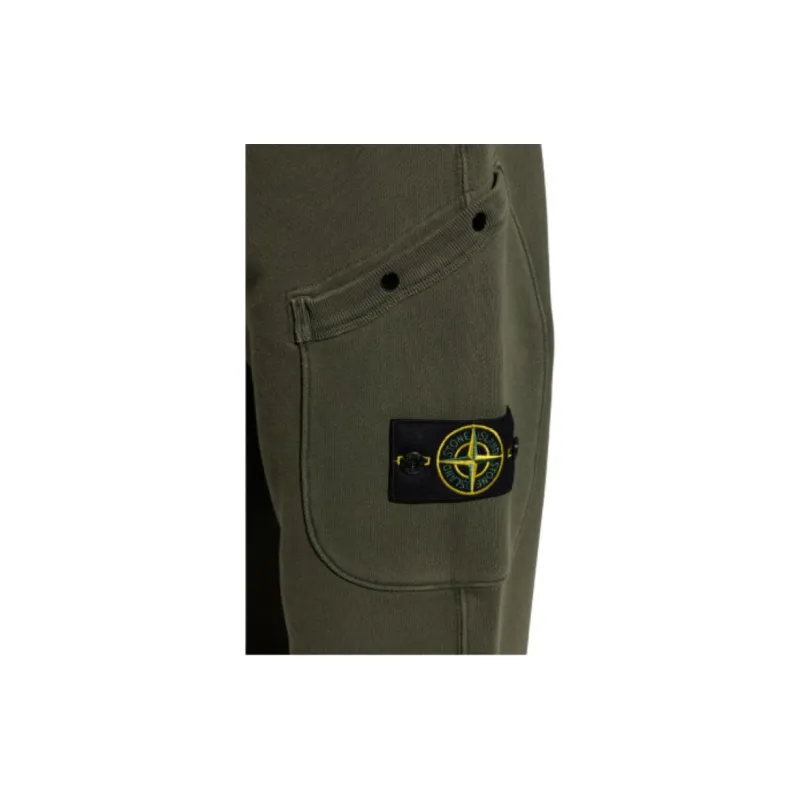 STONE ISLAND Logo Patch Tapered Leg Sweatpants-4