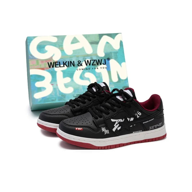 WELKIN&WZWJ Slip Resistant Low Top Skateboard Shoes Unisex Gift Box Set-5
