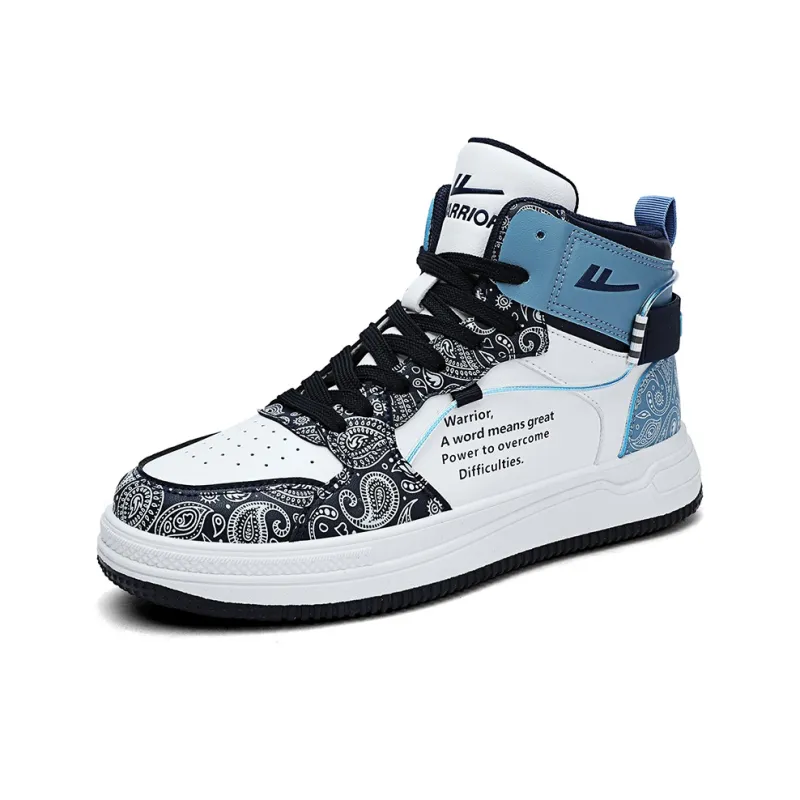 WARRIOR Skateboard Shoes Unisex High Top Gray/Blue-17
