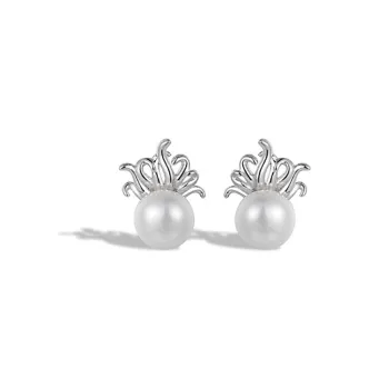 Strange 999 Fine Silver Stud Earrings Women's