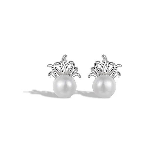 Strange 999 Fine Silver Stud Earrings Women's-0