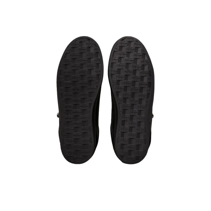 CKJ CALVIN KLEIN JEANS Low Top Skateboard Shoes Men's Pure Black-5
