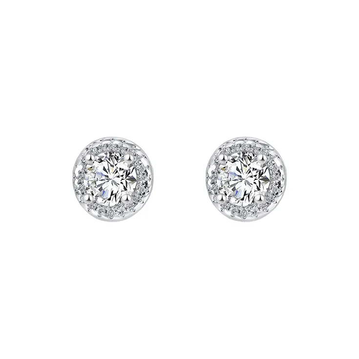 Heart Grass 999 Fine Silver Stud Earrings Women's-0
