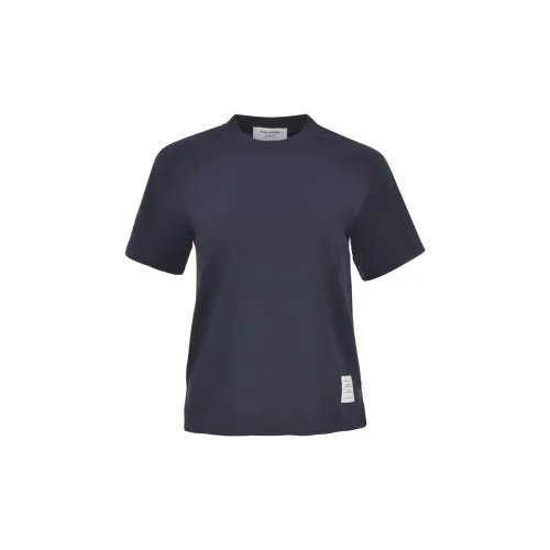 THOM BROWNE Logo Patch Crewneck T-Shirt