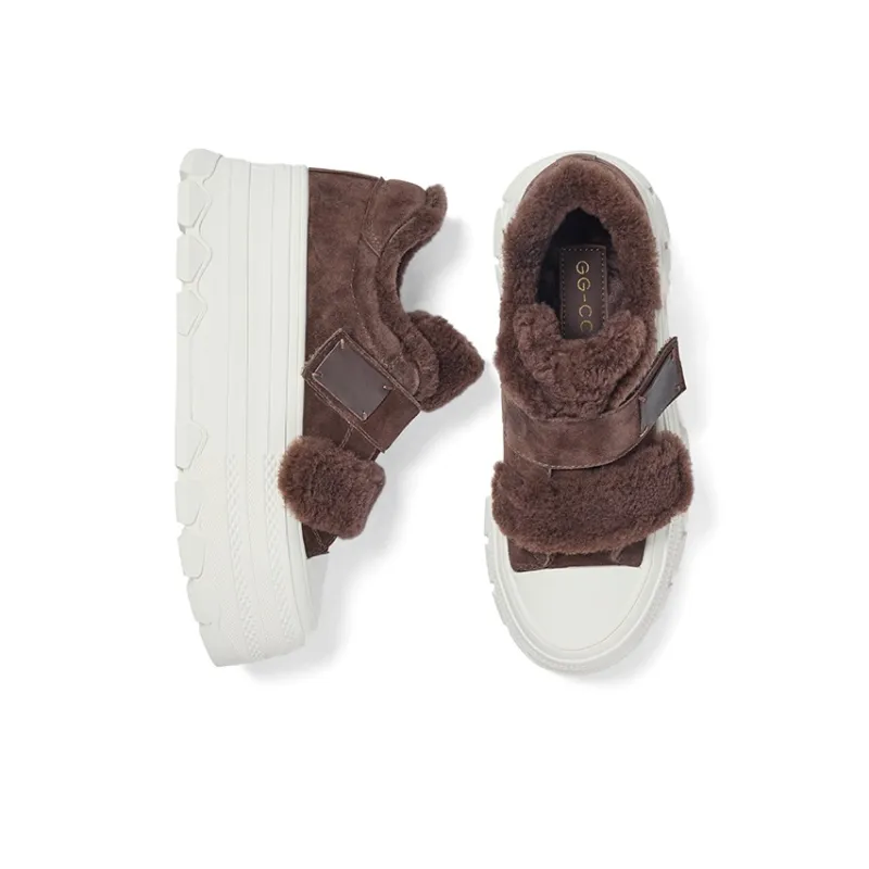 GG-CC Slip-Resistant Cushioning Wear-Resistant Height Increasing Low-Top Skateboard Shoes Women's-7