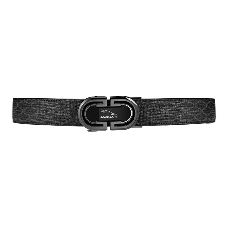 JAGUAR PVC Leather Belts Men's Black Width  3.5cm-3
