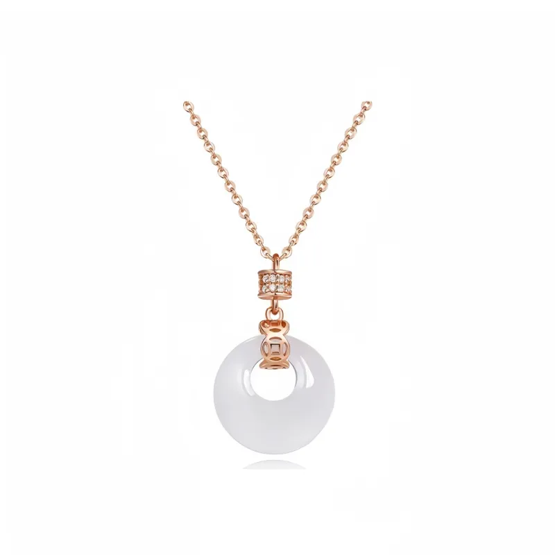 Gold Of China Chalcedony Necklaces Unisex-0