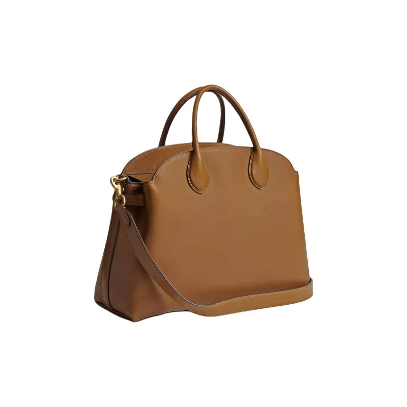 COACH Empire Grain Leather Shoulder Bag, Crossbody Bag, Handbag Large Size Women's Honey Brown-1