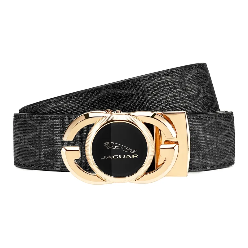 JAGUAR Pvc Leather Belts Men's Gold Width  3.5cm-0