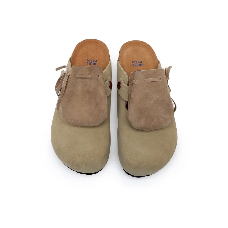 EBLIS HUNGI Cork Sole Slip-Resistant Abrasion-Resistant Wrap-toe Slippers Unisex-14