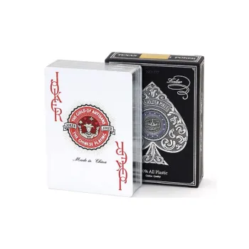 Imono Texas Poker Cards Gold And Silver Edged Plastic PVC With Large Print Creative Poker Cards Poker Cards