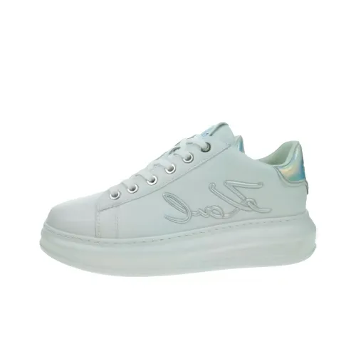 KARL LAGERFELD Abrasion Resistant Low Top Skateboard Shoes Twin Women's Green White