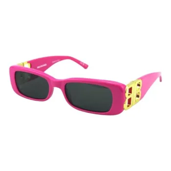 Balenciaga Square Frame Acetate Sunglasses Pink/Gold/GreY