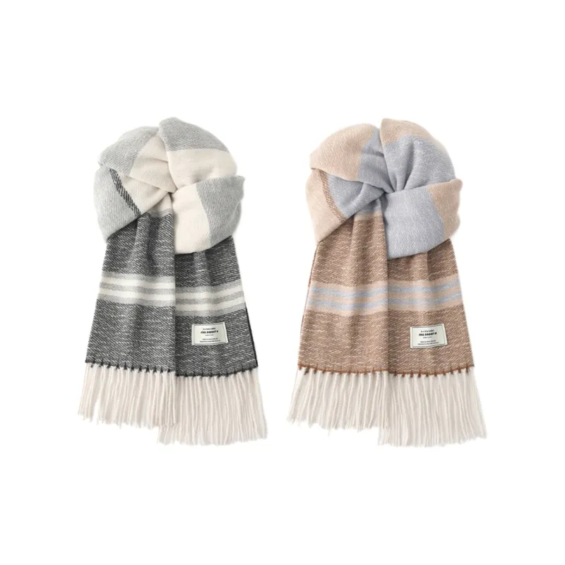 FREE RABBITⅡ Korean Style Fashion Elegance Versatile Warm Fringe Shawl Scarf Unisex-13