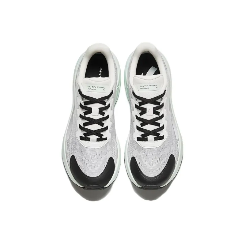Anta Cushioning Breathable Low Top Running Shoes Women's Papyrus Gray-2