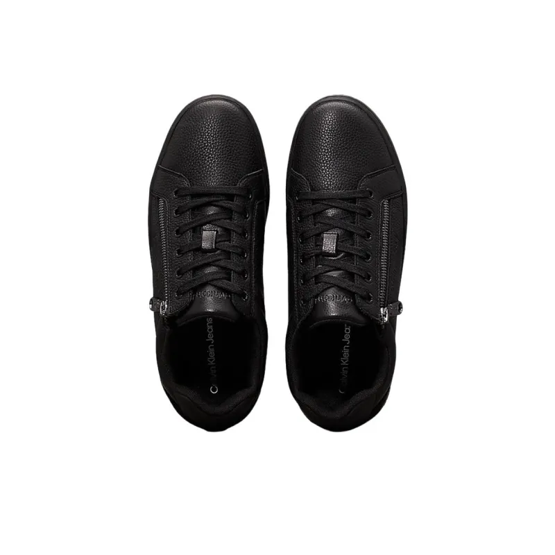 CKJ CALVIN KLEIN JEANS Low Top Skateboard Shoes Men's Pure Black-3