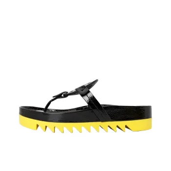 TORY BURCH Appliqué-logo Leather Flip-flops