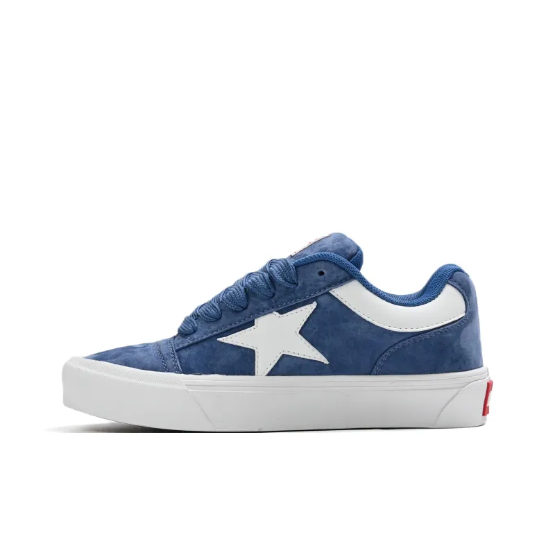 UNNCC Anti Slip Wear Resistant Low Top Skateboard Shoes Unisex Dark Blue-0