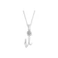 Plain Chain+Pendant+Crystal+Letter U
