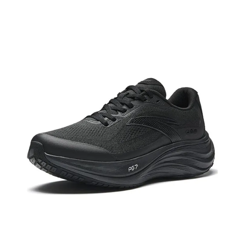 Anta Slip Resistant, Abrasion Resistant, Rebound Resistant Low Top Running Shoes Men's Black-1