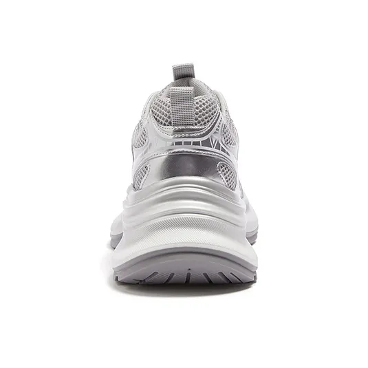 CAMEL Chunky Sneakers Women's Mid Top Gray/Silver, Beige/Gray, Gunmetal Black-4