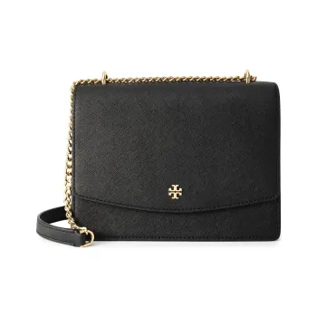 TORY BURCH Emerson Leather Shoulder Bag Crossbody Bag Women's Black