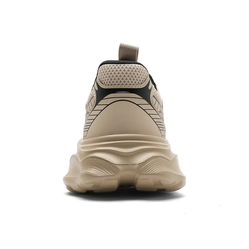 K bird Wear Resistant Breathable Height Increasing Low Top Chunky Sneakers Men's-4