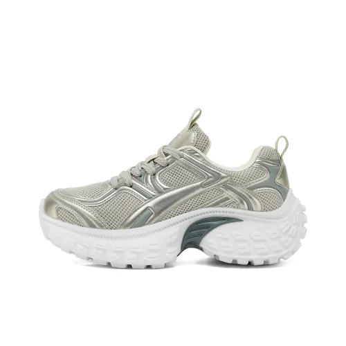 Violentbear Cushioned Slip Resistant Low Top Chunky Sneakers Unisex