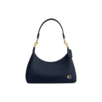 COACH Gloves Made Of Tanned Leather Handbag Shoulder Bag Large Size Women's Dark Marine Blue