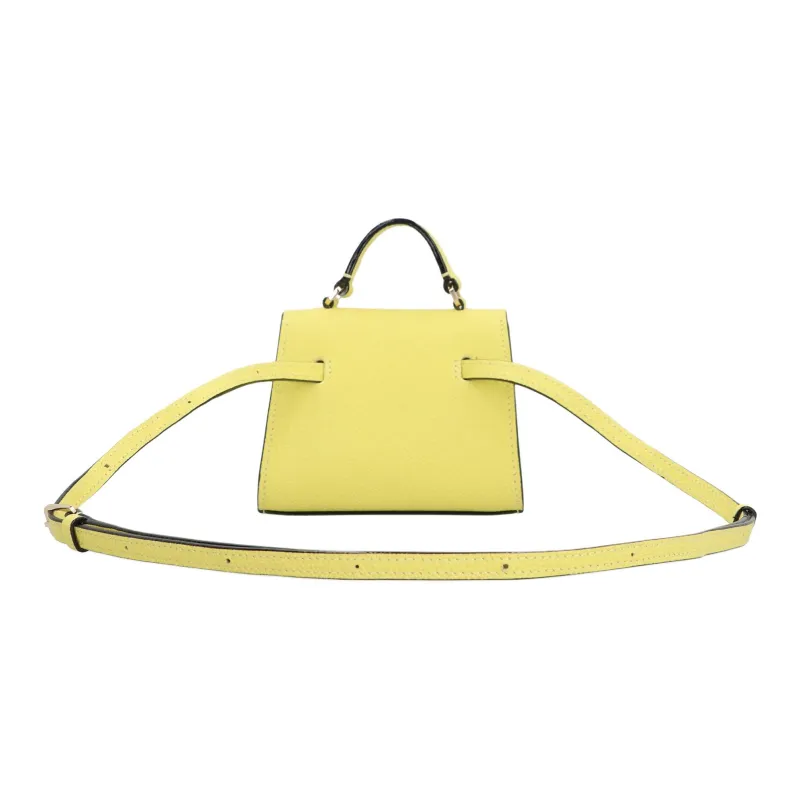 Valextra Calfskin Portable One Shoulder Crossbody Fanny Pack Women's Yellow-2