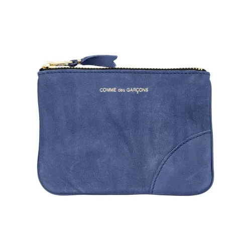 CDG Cow Leather Wallet Regular Women's Marine Blue