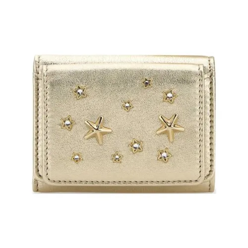 Jimmy Choo Nappa Leather Wallet Women's Gold
