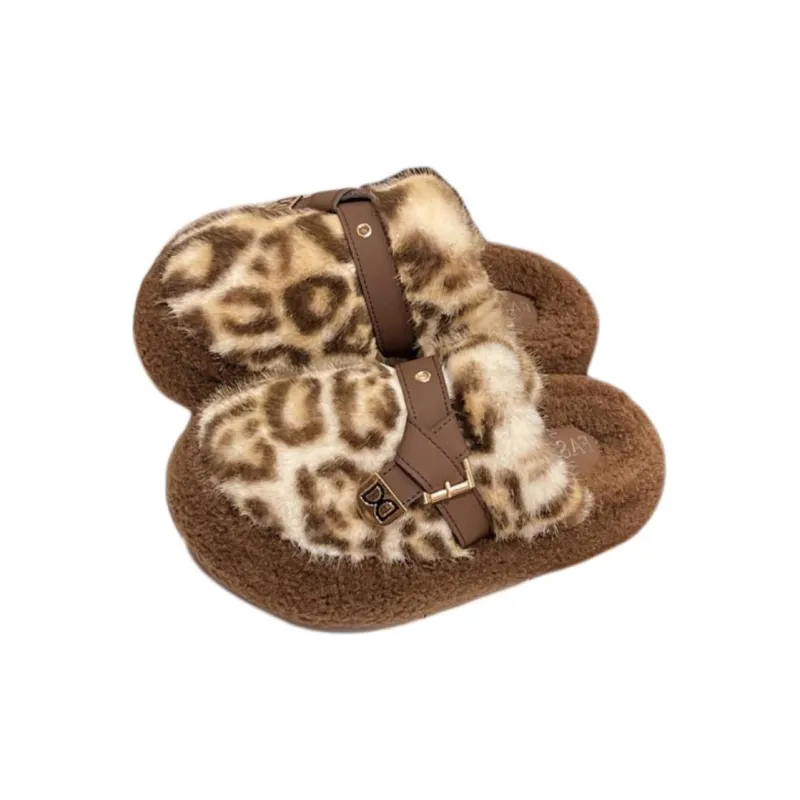 Qiao Anju Home Slippers Coffee Ecru Gray-5